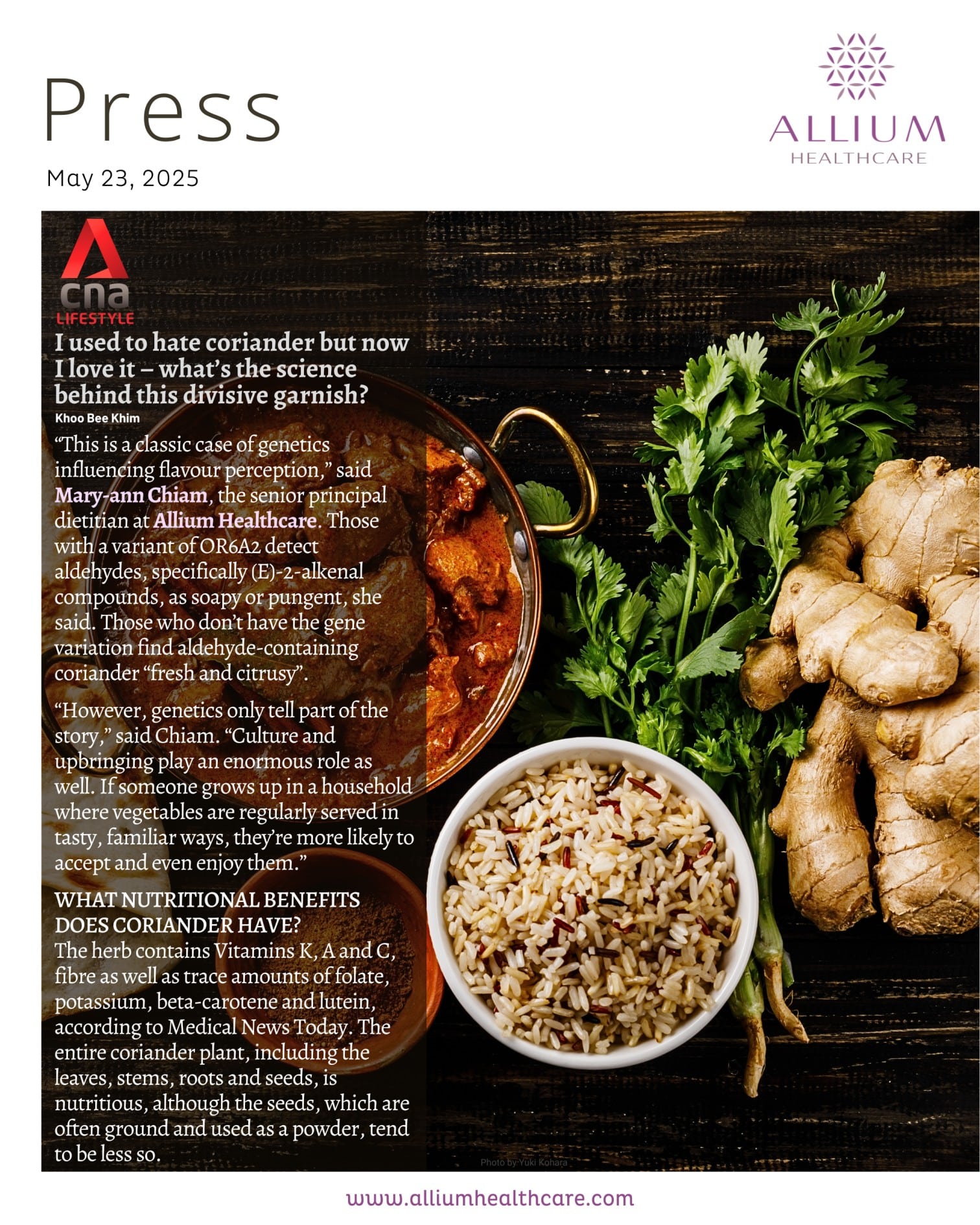 I used to hate coriander but now I love it – what’s the science behind this divisive garnish?