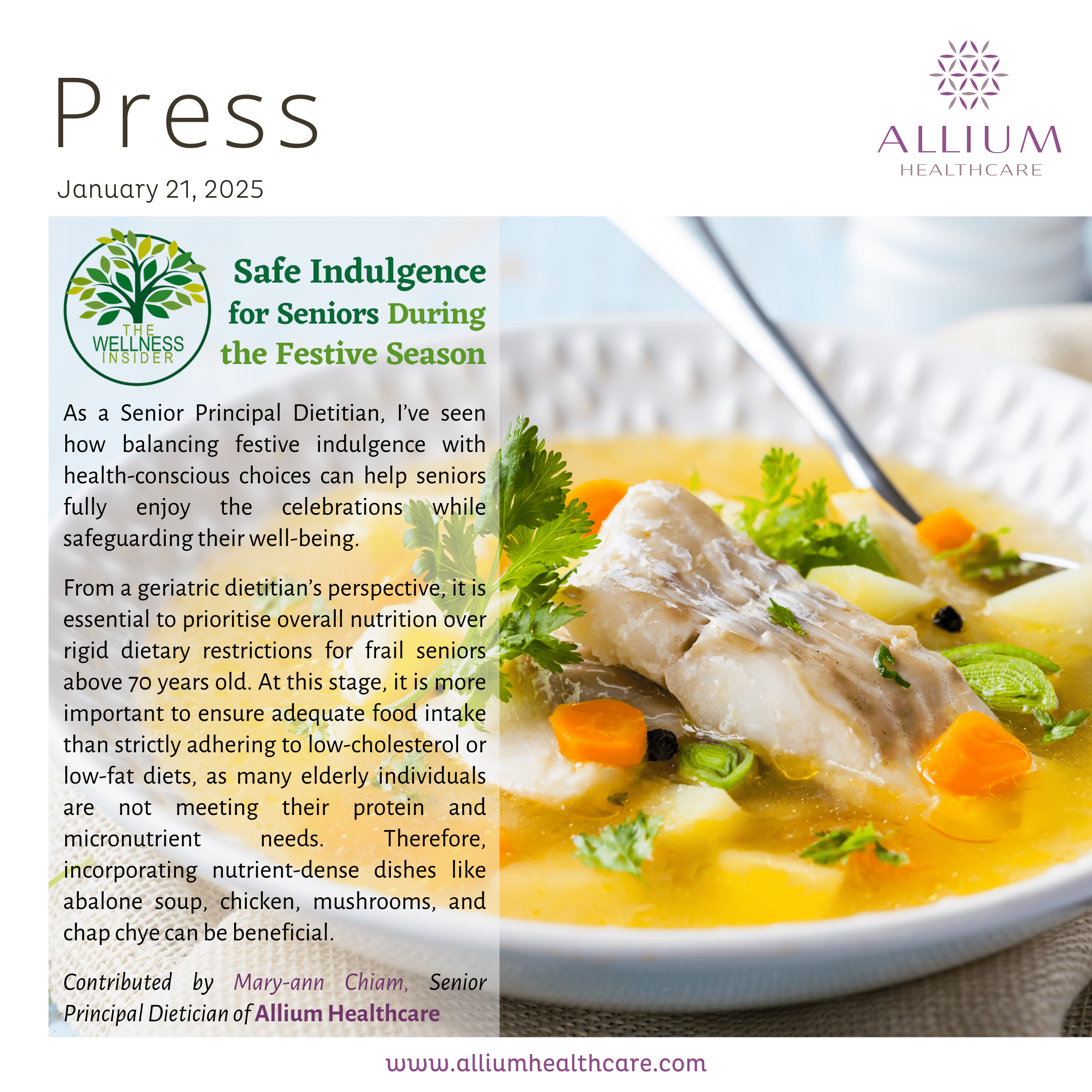 Safe Indulgence for Seniors During the Festive Season