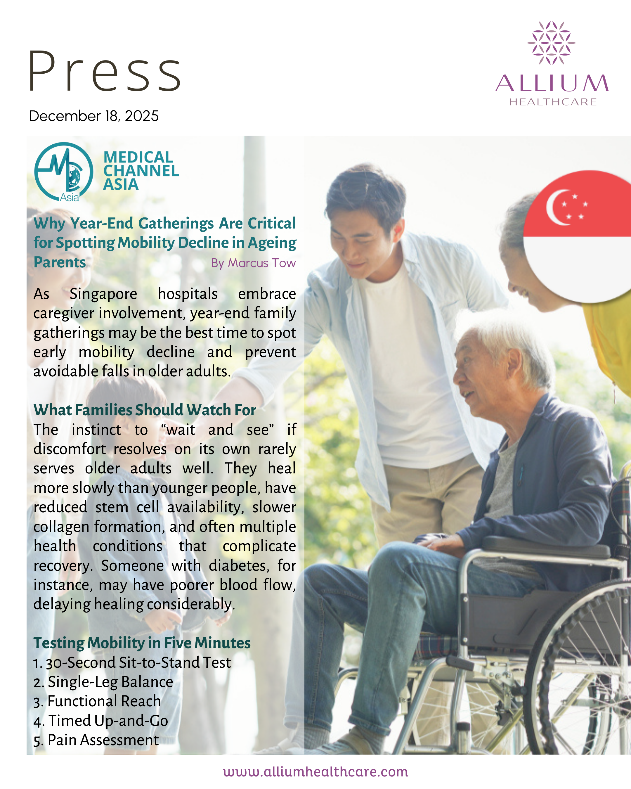 Why Year-End Gatherings Are Critical for Spotting Mobility Decline in Ageing Parents